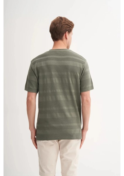 Bisiklet Yaka Regular Fit Örme Tişört 4123