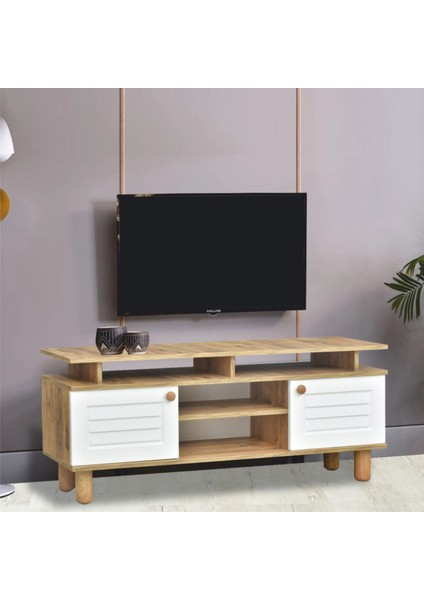 Helena Tv Sehpası - Atlantik Çam - Beyaz