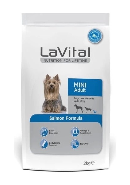 Lavital Küçük Irk Somonlu Yetişkin Köpek Maması 1.5 kg