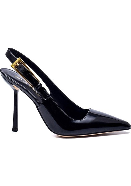 Sera Siyah Rugan Kadın Stiletto & Abiye