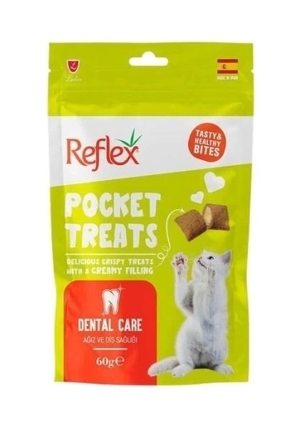 Reflex Pocket Treats Ağız ve Diş Sağlığı Destekleyici Kedi Ödül Maması 60 gr
