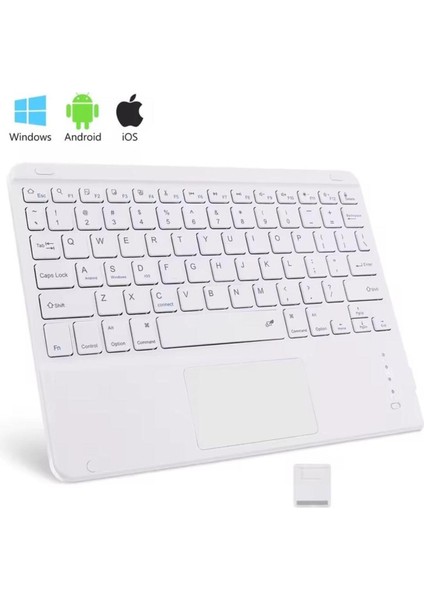 Bluetooth Kablosuz Klavye | Touchpadli, Tüm Tablet ve Telefon Uyumlu, Ios Android Windows Destekli fiyatları