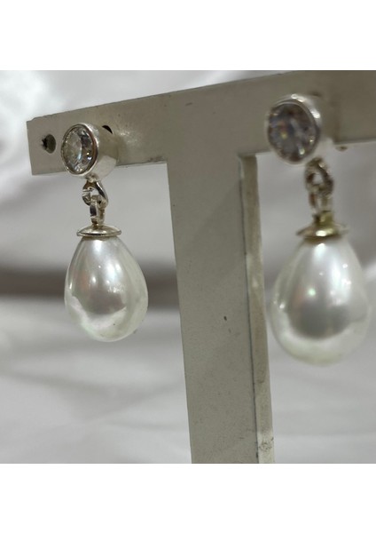 Gümüş Inci Damla Tasarım Küpe modelleri