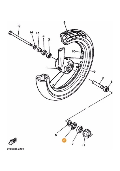 Tekerlek Debriyaj Tutucu Yamaha FJ1200 FZ750 FZR1000 250 Gen Nos Ön Tekerlek Debriyaj Tutucu 341-25846-00 fiyatları