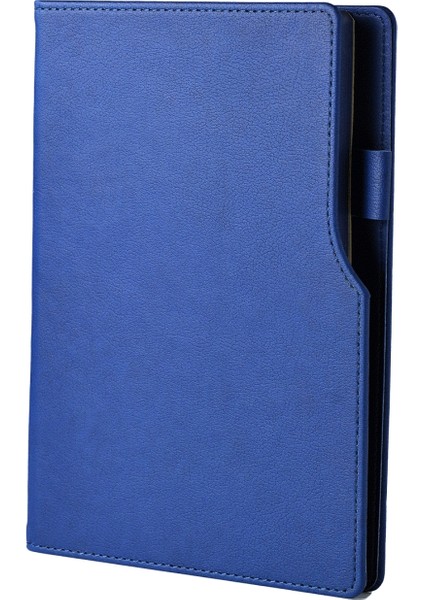 Kişiye Özel Lacivert Sert Kapaklı Çizgili Defter 14X21CM 224 Sayfa Kalem Tutacaklı