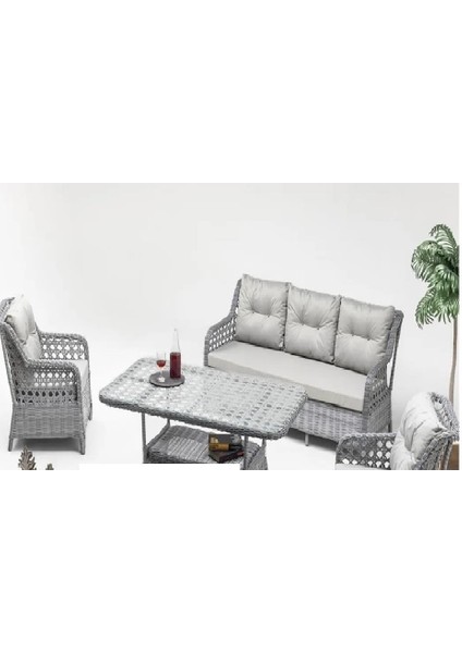 316 Rattan Orkide 3lü Takım