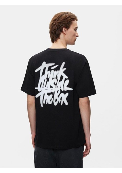 Ltb Bezefo Erkek Sırt Baskılı Oversize Kısa Kol T-Shirt 1225642806089