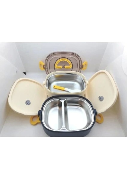 Vagonlife BL50251-2 Çelik Yemek Kabı 2 Katlı 3 Bölmeli Lunch Box Mavi fiyatları