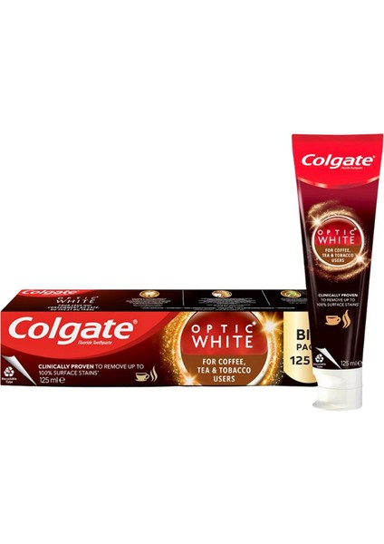 Optic White Tütün Ürünleri Kullananlar Için Beyazlatıcı Diş Macunu 125 ml