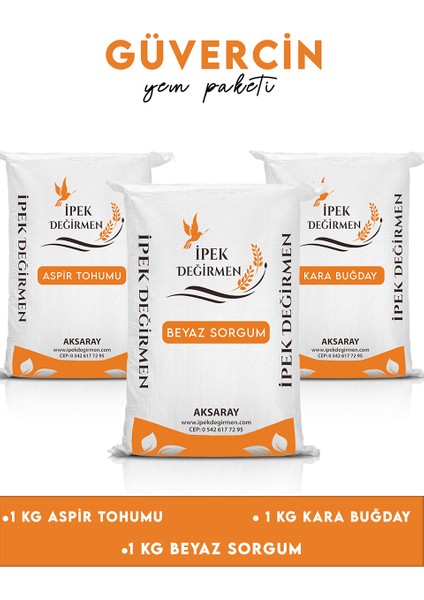 3 kg Premium Güvercin Yemi Sorgum Aspir Kara Buğday