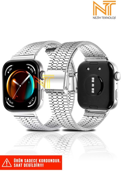 Huawei Fit 3 / Fit 4 / Fit 4 Pro Uyumlu New Design Paslanmaz Çelik Kordon
