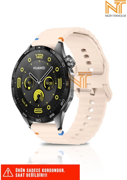 Huawei Watch Buds / Watch 4 / 4 Pro Uyumlu Wave Silikon Kordon 22MM