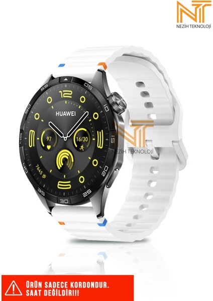 Huawei Watch Gt2 / Gt2 Pro / Gt3 / Gt4 / Gt5 / Gt5 Pro 46MM Uyumlu Wave Silikon Kordon 22MM
