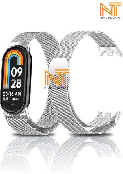 Xiaomi Mi Band 8 / 9 / 10 Uyumlu Metal Hasır Kordon