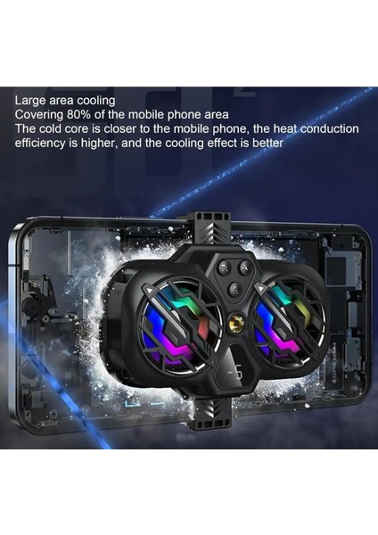 K11 Ultra Güçlü Aluminyum Telefon Soğutucu Radyatör Kablolu Rgb Fan 3 Modlu Göstergeli fırsatları