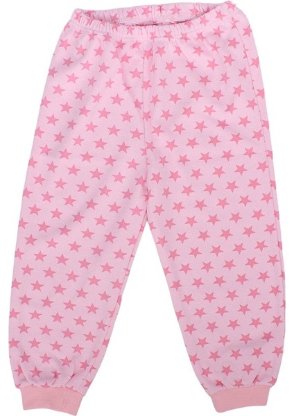 Kız Çocuk Pembe Yıldız Baskılı 2'li Pijama Takımı fırsatları
