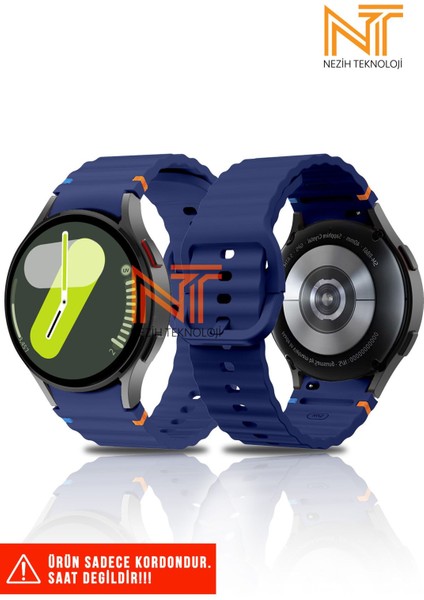 Samsung Galaxy Watch Fe / 4 / 5 / 5 Pro / 6 / 7 40 42 44 46MM Uyumlu Wave Silikon Kordon