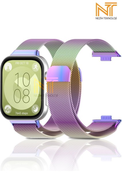 Huawei Watch Fit 3 / Fit 4 / Fit 4 Pro Uyumlu Milano Hasır Örgü Metal Magnet Pratik Kordon fiyatları