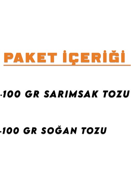200 gr Soğan Sarımsak Toz Paketi