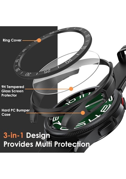 Samsung Galaxy Watch 6 Classic 47MM Uyumlu 360 Full Koruma Sport Kasa ve Ekran Koruyucu indirimleri