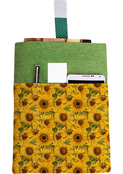 Desenli Yıkanabilir Cepli Kitap Kılıfı 20 x 25 cm Çok Amaçlı Çanta Book Cover
