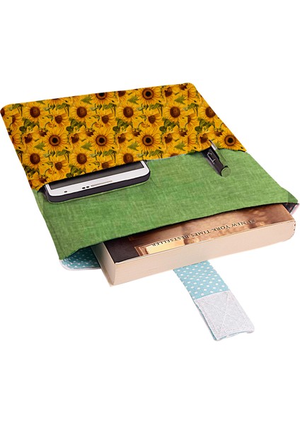 Desenli Yıkanabilir Cepli Kitap Kılıfı 20 x 25 cm Çok Amaçlı Çanta Book Cover fiyatları