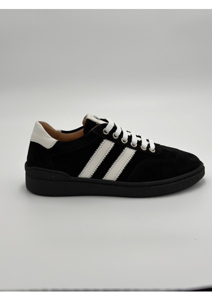 Hakiki Deri Süet Bağcıklı Kadın Sneaker