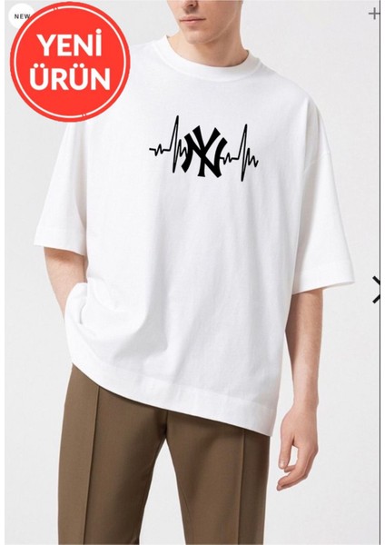 Unisex Yeni Sezon Oversize Ny T-Shirt