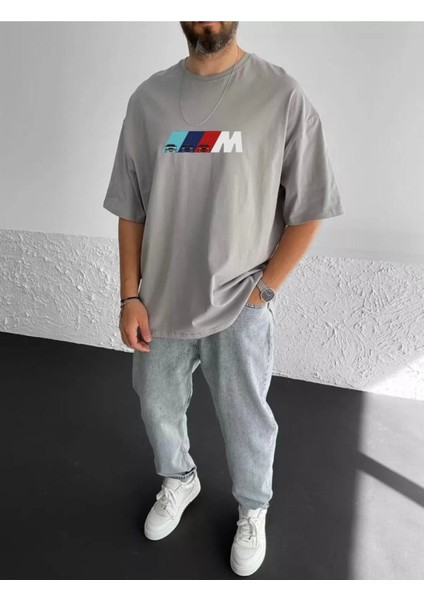 Yeni Sezon Erkek - Kadın Oversize Bmw Baskılı T-Shirt
