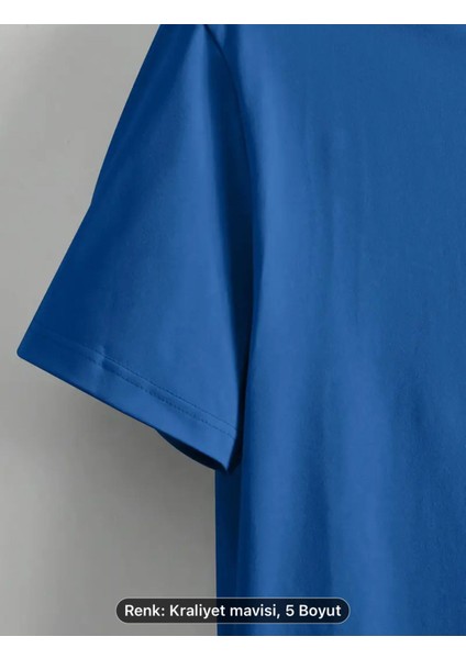 Line Grafik Baskılı Erkeklerin Yaratıcı Üstü, Rahat Kısa Kollu Crew Neck Oversize T-Shirt, Erkek