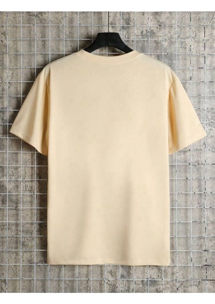 Unisex Yeni Sezon Oversize Brooklyn Baskılı Pamuklu Tshirt
