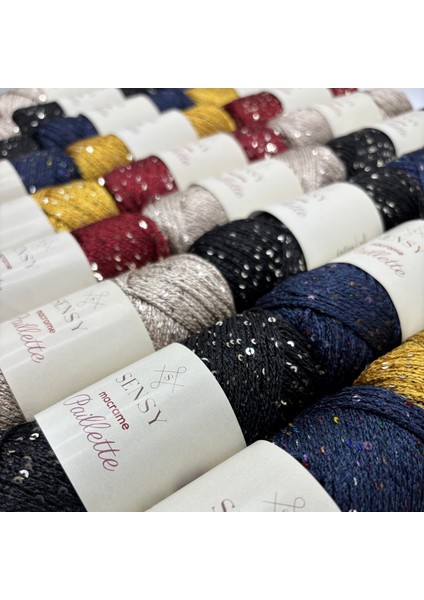 Paillette Pullu Polyester Makrome Ipi Polyester Pullu Makrome Ip Pullu Çanta Ipliği