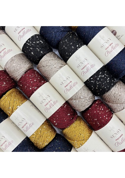 Paillette Pullu Polyester Makrome Ipi Polyester Pullu Makrome Ip Pullu Çanta Ipliği