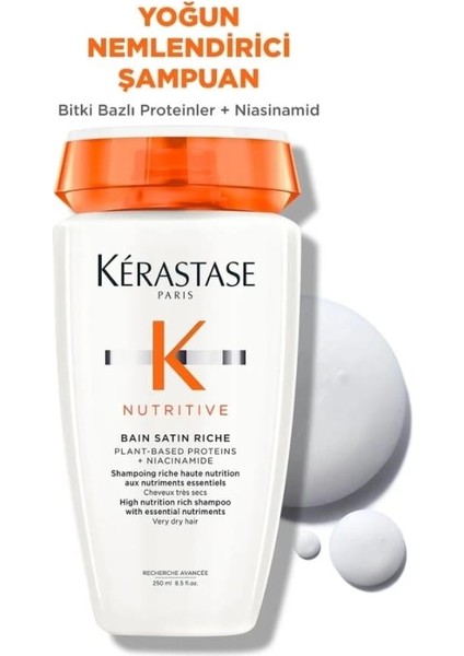 Nutritive Bain Satin Riche Yoğun Nemlendirici Şampuan 250ML