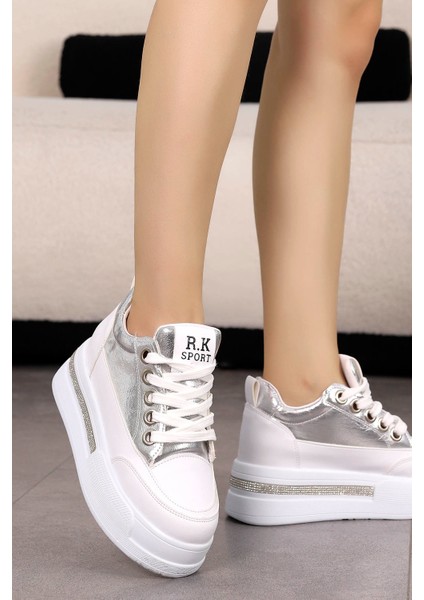 Frm 018 Yüksek Tabanlı Taş Detaylı Spor Ayakkabı