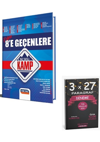Yeni Tarz Yayınları 7 Den 8 E Geçenlere Yaz Tatili Kamp