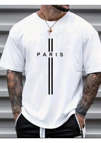 Paris Baskılı Oversize Terletmez Unisex