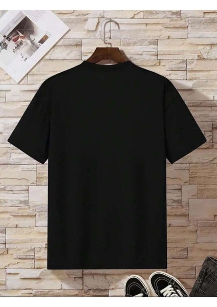 Unisex Yeni Sezon Oversize Relax Yazılı Baskılı Pamuklu Tshirt