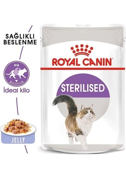 Royal Canin Sterilised Jelly Pouch Kısırlaştırılmış Kedi Maması 85 gr fiyatları