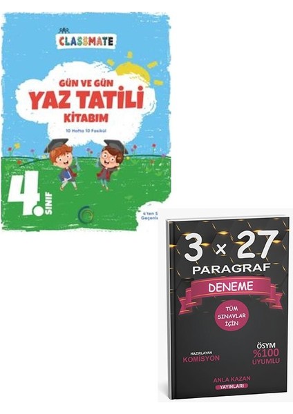 Okyanus Yayınları 4. Sınıf Classmate Gün ve Gün Yaz Tatili Kitabım