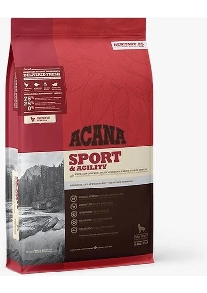 Acana Sport Agility Tavuk ve Balıklı Tahılsız Yetişkin Köpek Maması 11.4 kg