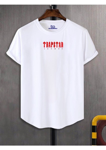 TR4PSTAR Baskılı Oval Kesim Slim 2li T-Shirt Ikili Set