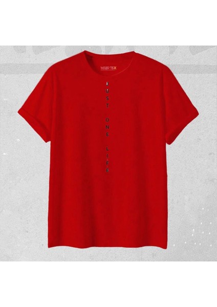 Yeni Sezon Oversize “ Just One Life “ Desenli T-Shirt