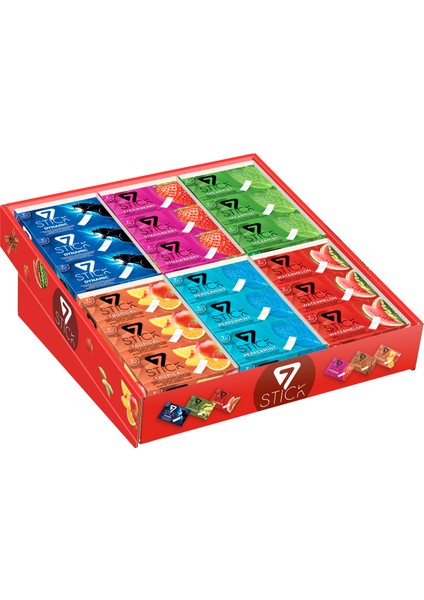 7 Stıck Sekerlı 7lı Karma Stant Kutu 14,5gr (144 Adet)
