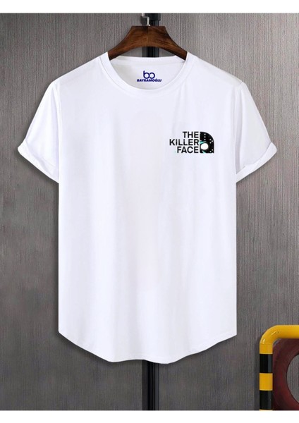 The Kıller Face Baskılı Oval Kesim Slim 2li T-Shirt %100 Müşteri Memnuniyeti