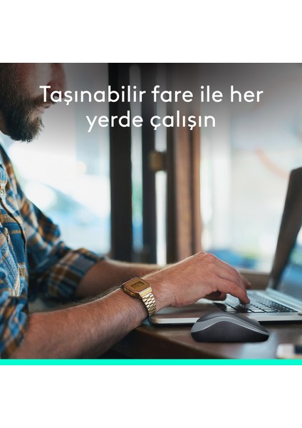 M185 USB Alıcılı Kompakt Kablosuz Mouse - Gri