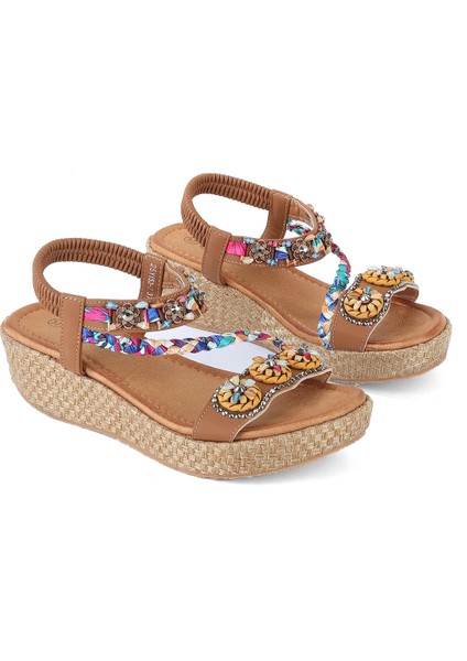 Daisy Rahat Taban Taş Boncuk Detaylı Kadın Sandalet fiyatları