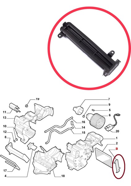 BSP1208 Fiat Palio Albea Strada Siena Idea 7082302 Için Polen Filtre Kapağı fiyatları