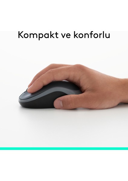M185 USB Alıcılı Kompakt Kablosuz Mouse - Gri
