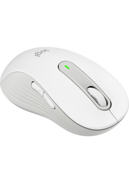 Signature M650 Büyük Boy Sol El Için Sessiz Kablosuz Mouse - Beyaz